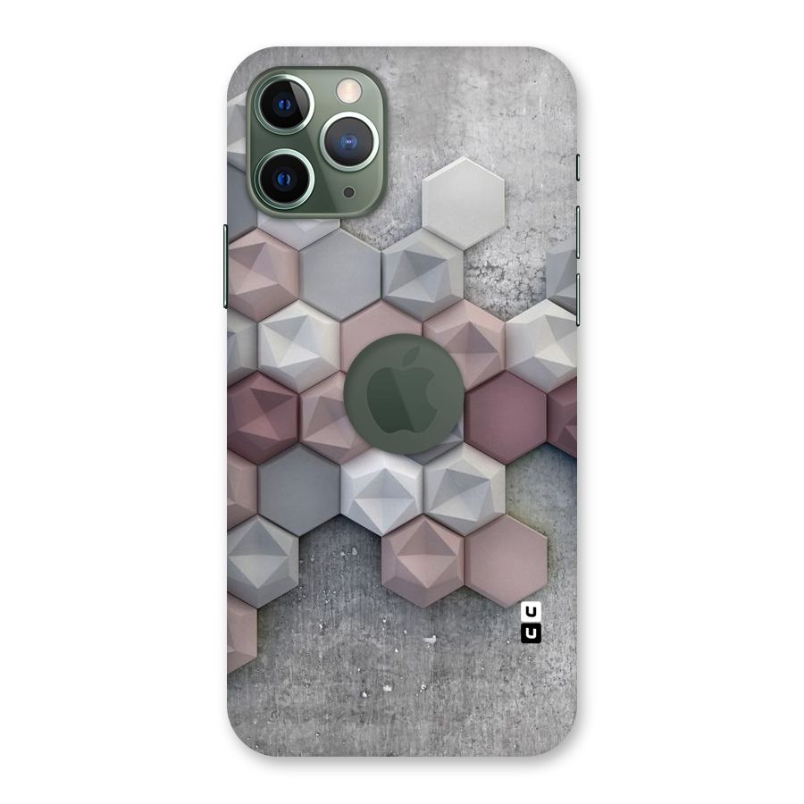 Cute Hexagonal Pattern Back Case for iPhone 11 Pro Logo  Cut