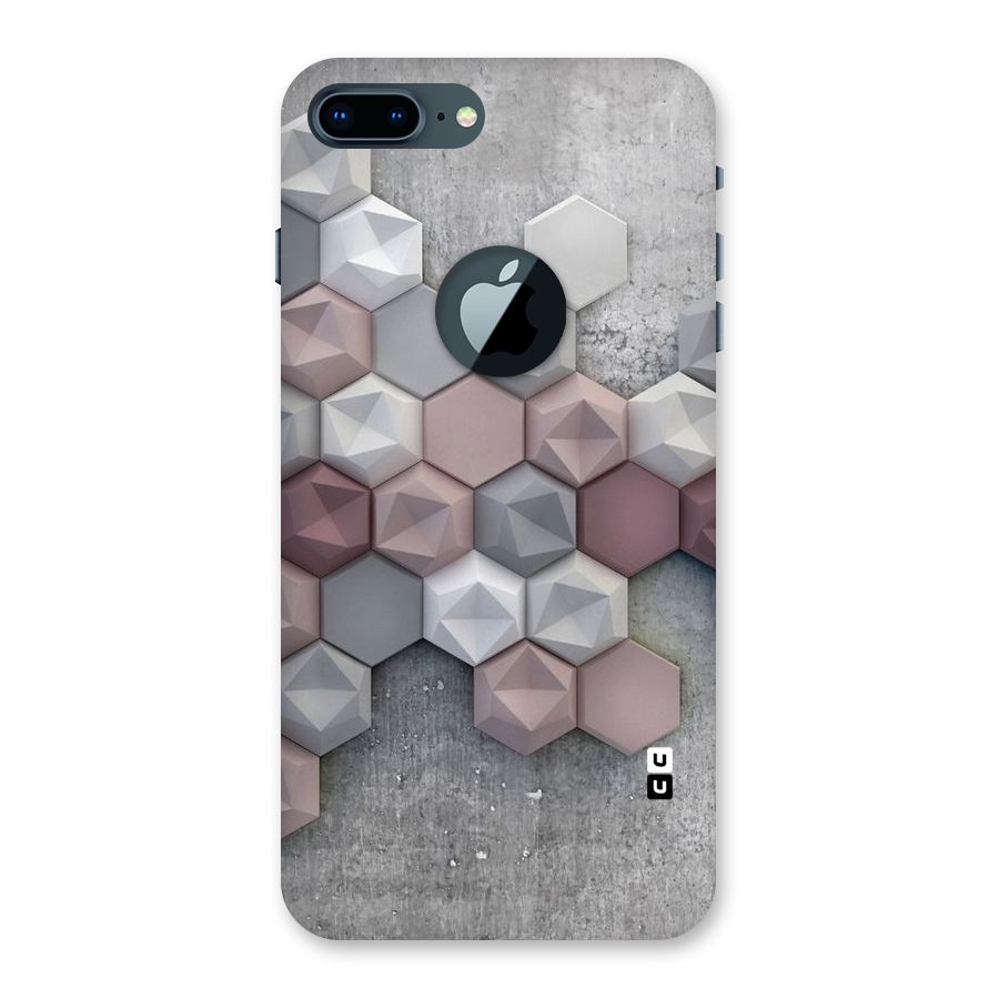Cute Hexagonal Pattern Back Case for iPhone 7 Plus Logo Cut