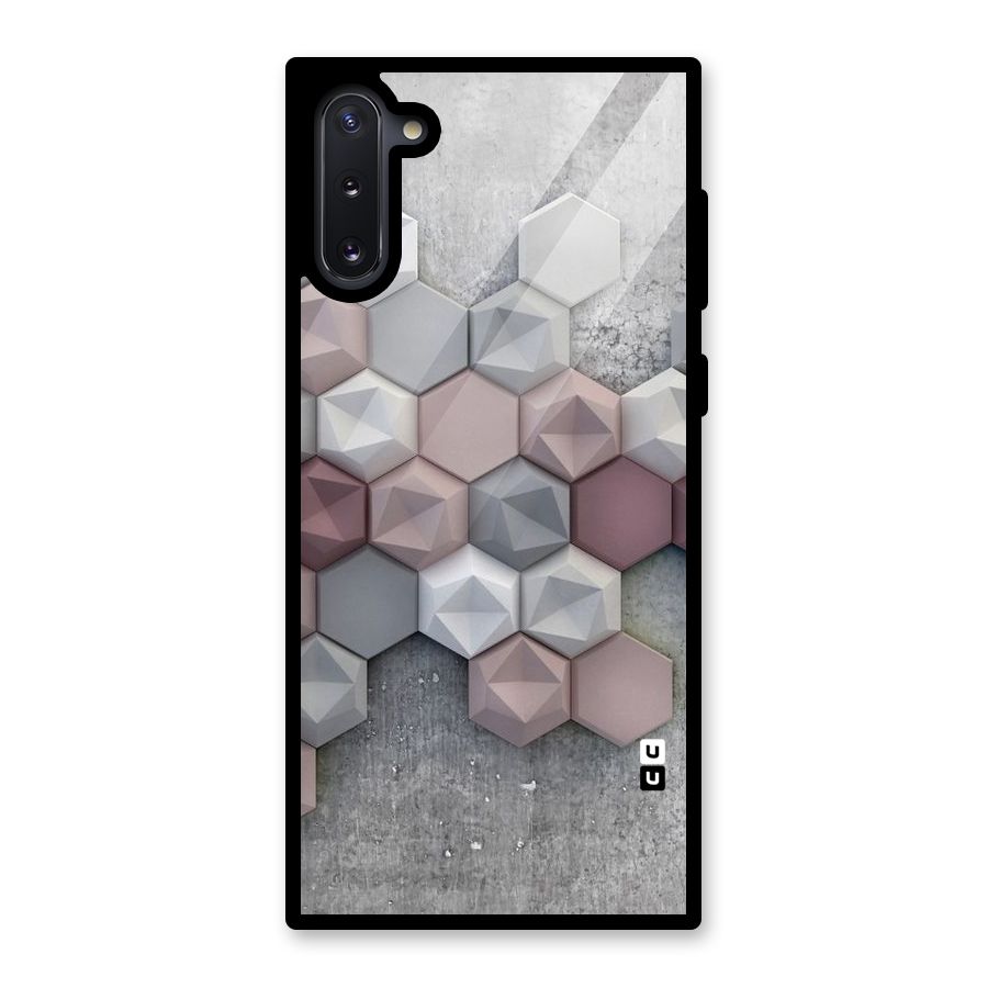Cute Hexagonal Pattern Glass Back Case for Galaxy Note 10