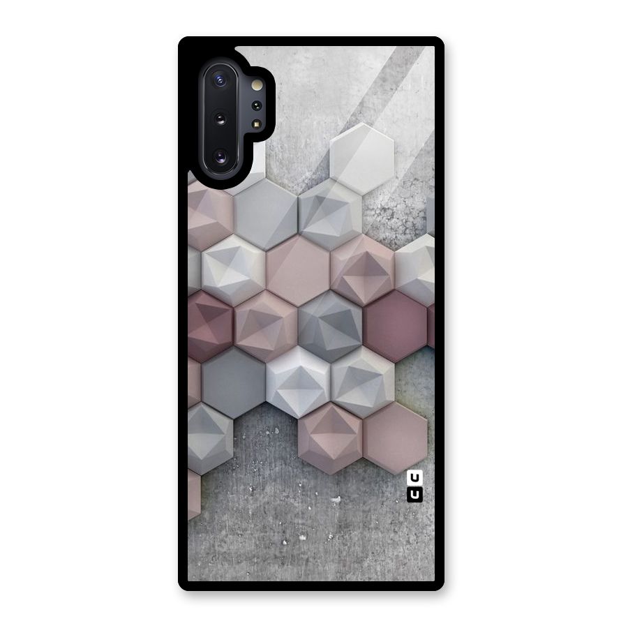 Cute Hexagonal Pattern Glass Back Case for Galaxy Note 10 Plus
