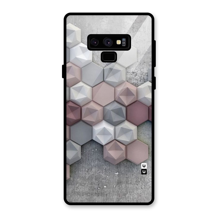 Cute Hexagonal Pattern Glass Back Case for Galaxy Note 9