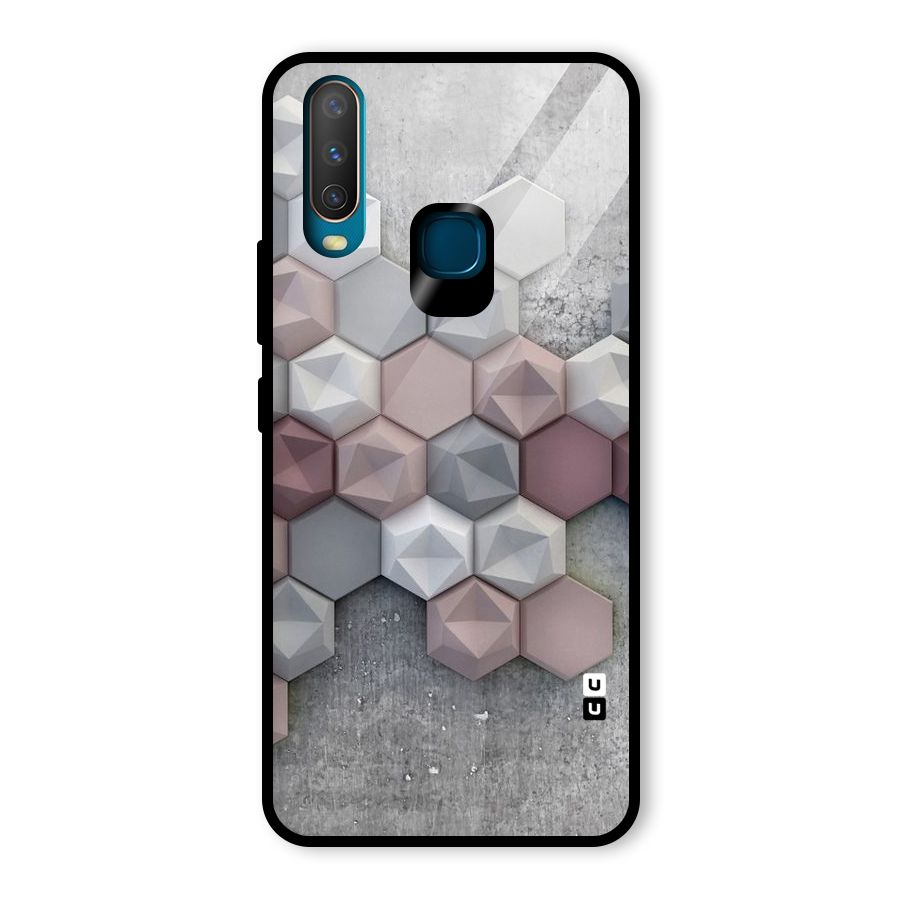 Cute Hexagonal Pattern Glass Back Case for Vivo U10