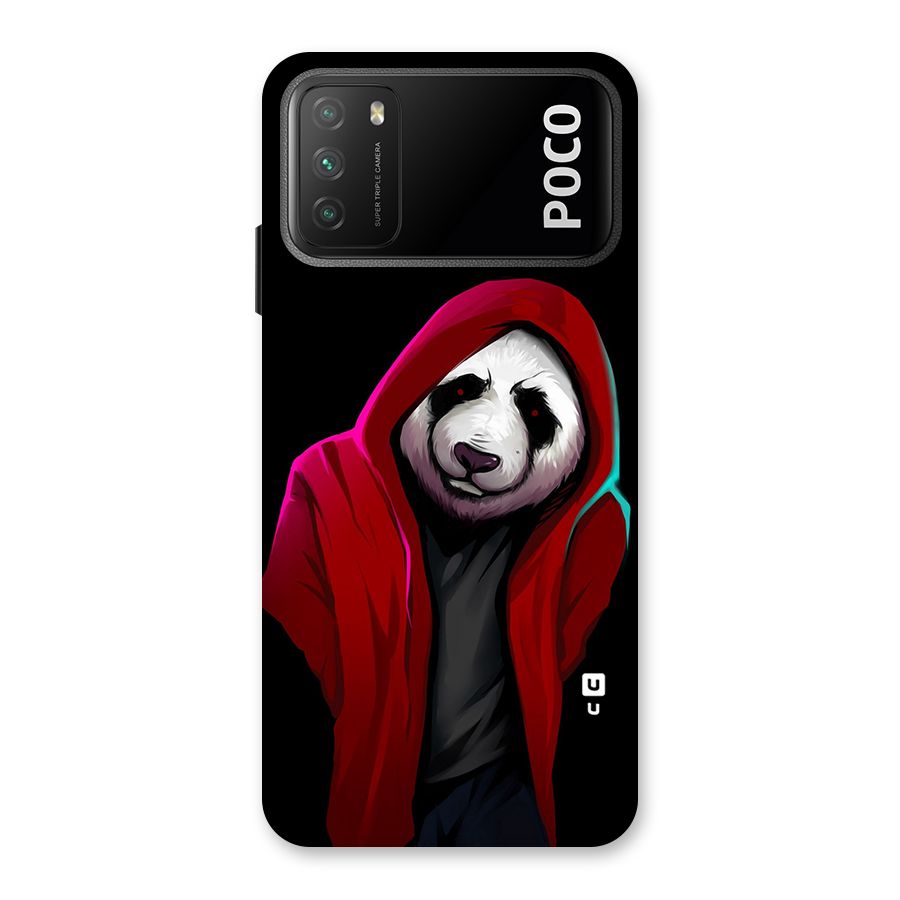 Cute Hoodie Panda Back Case for Poco M3
