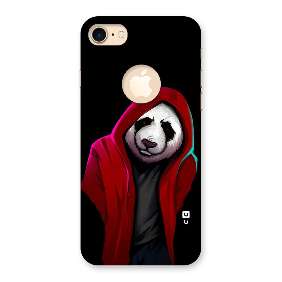 Cute Hoodie Panda Back Case for iPhone 7 Logo Cut