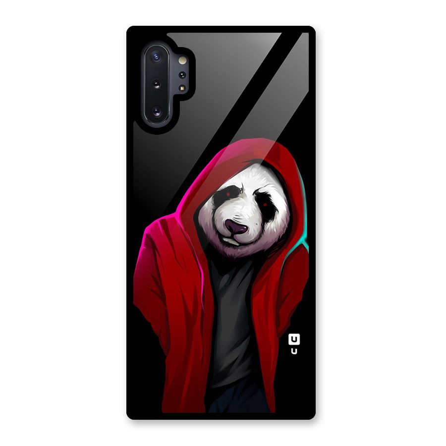 Cute Hoodie Panda Glass Back Case for Galaxy Note 10 Plus