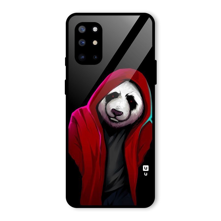 Cute Hoodie Panda Glass Back Case for OnePlus 8T