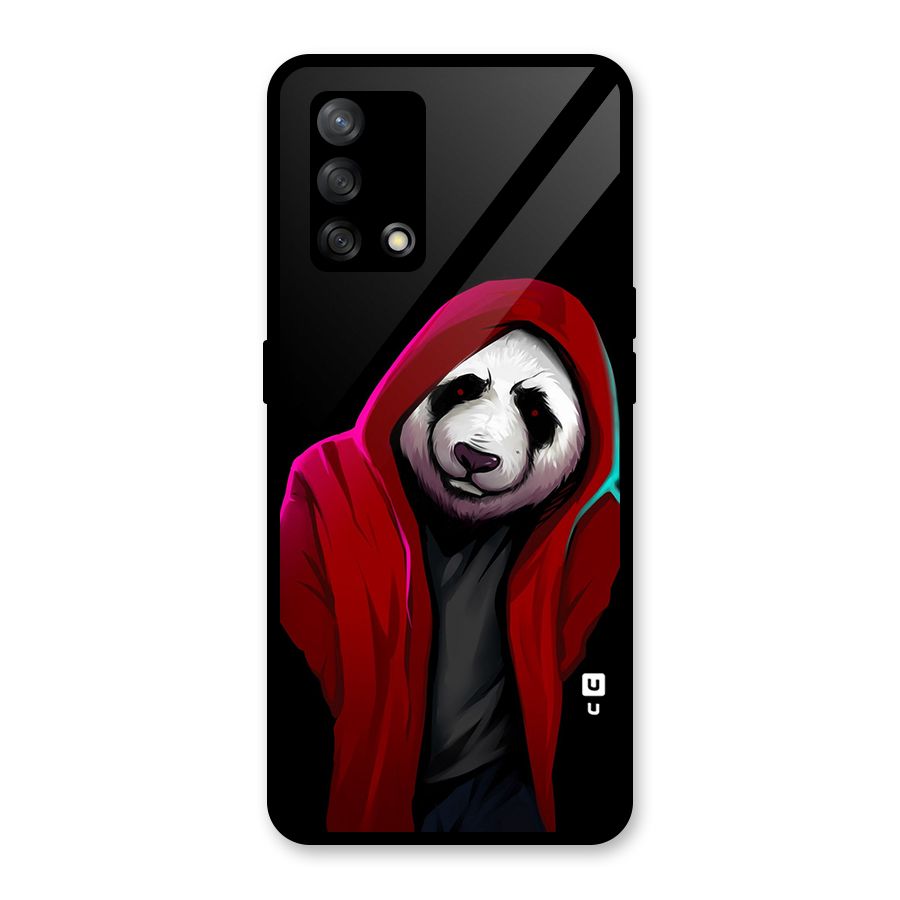 Cute Hoodie Panda Glass Back Case for Oppo F19