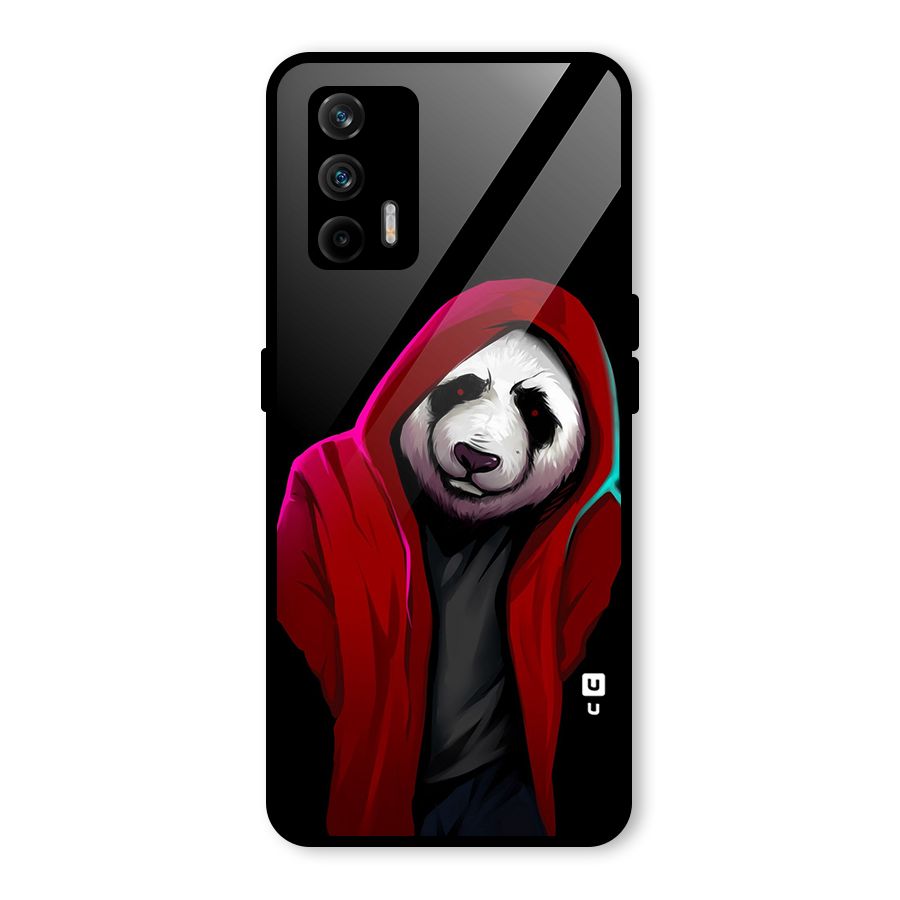 Cute Hoodie Panda Glass Back Case for Realme GT 5G