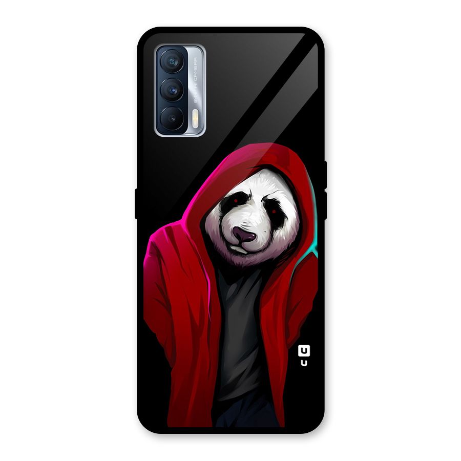 Cute Hoodie Panda Glass Back Case for Realme X7