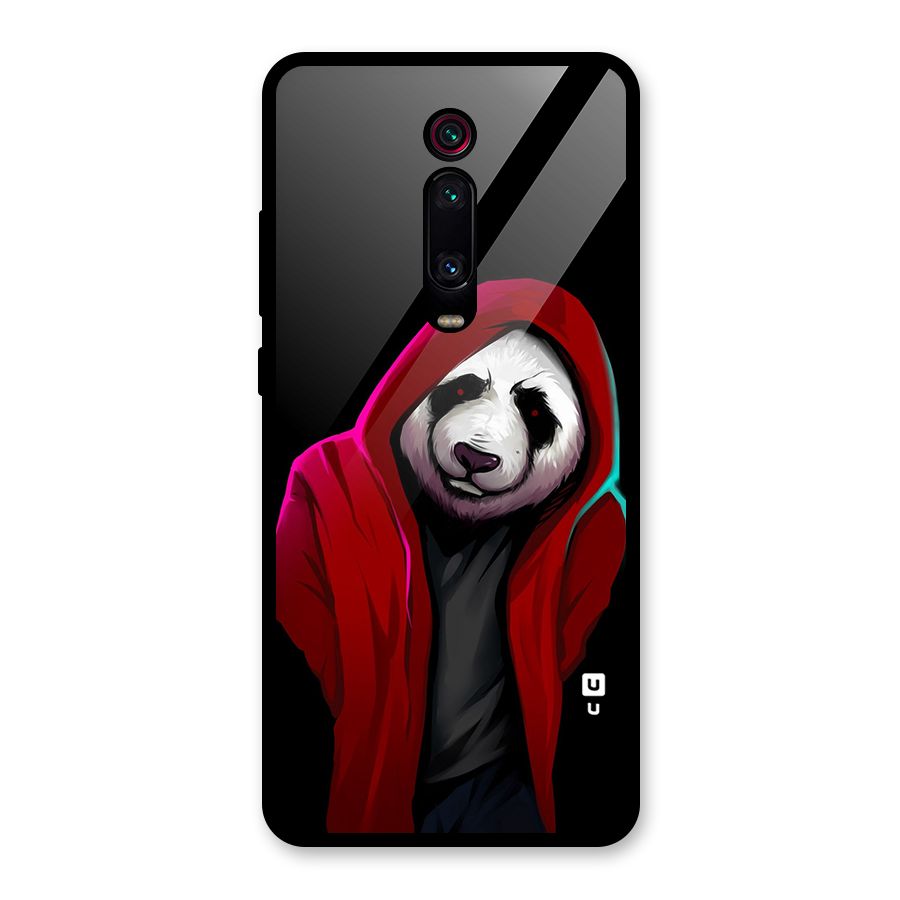 Cute Hoodie Panda Glass Back Case for Redmi K20
