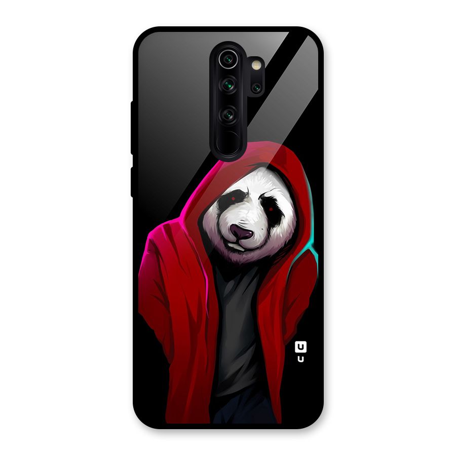 Cute Hoodie Panda Glass Back Case for Redmi Note 8 Pro