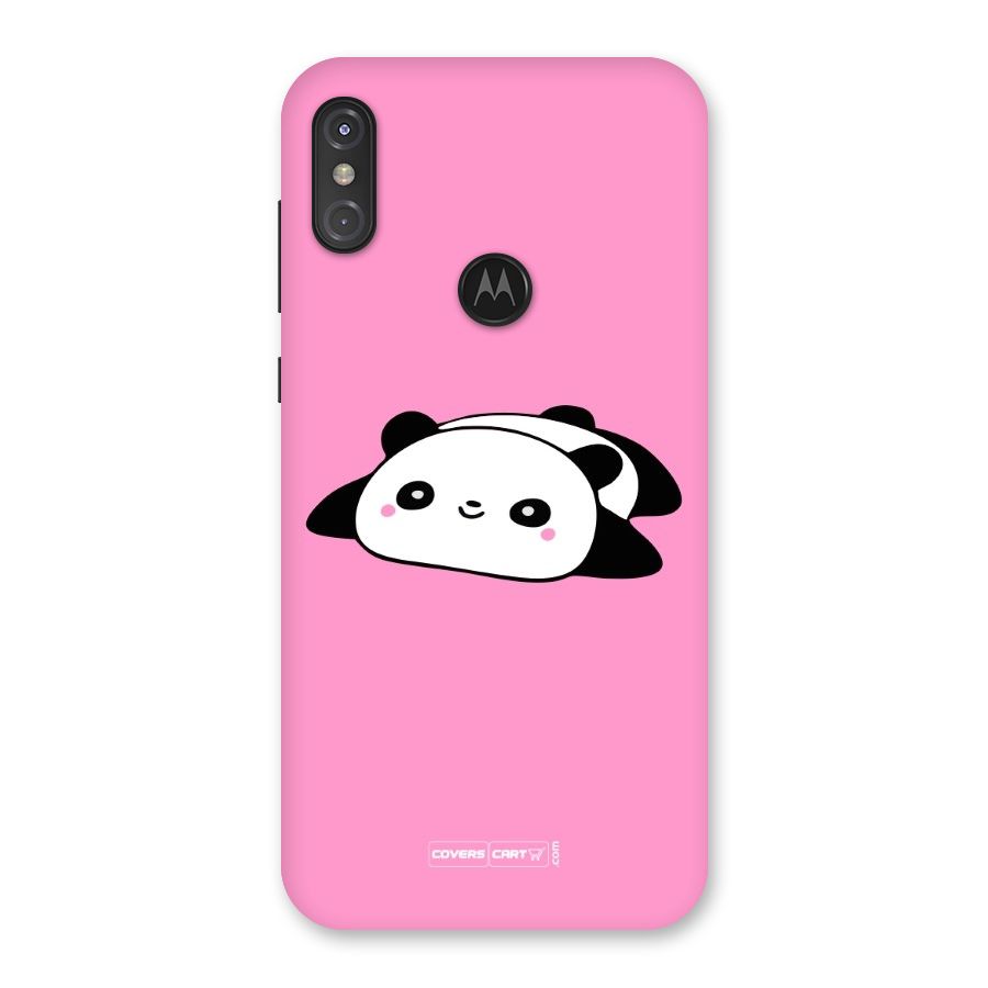 Cute Lazy Panda Back Case for Motorola One Power