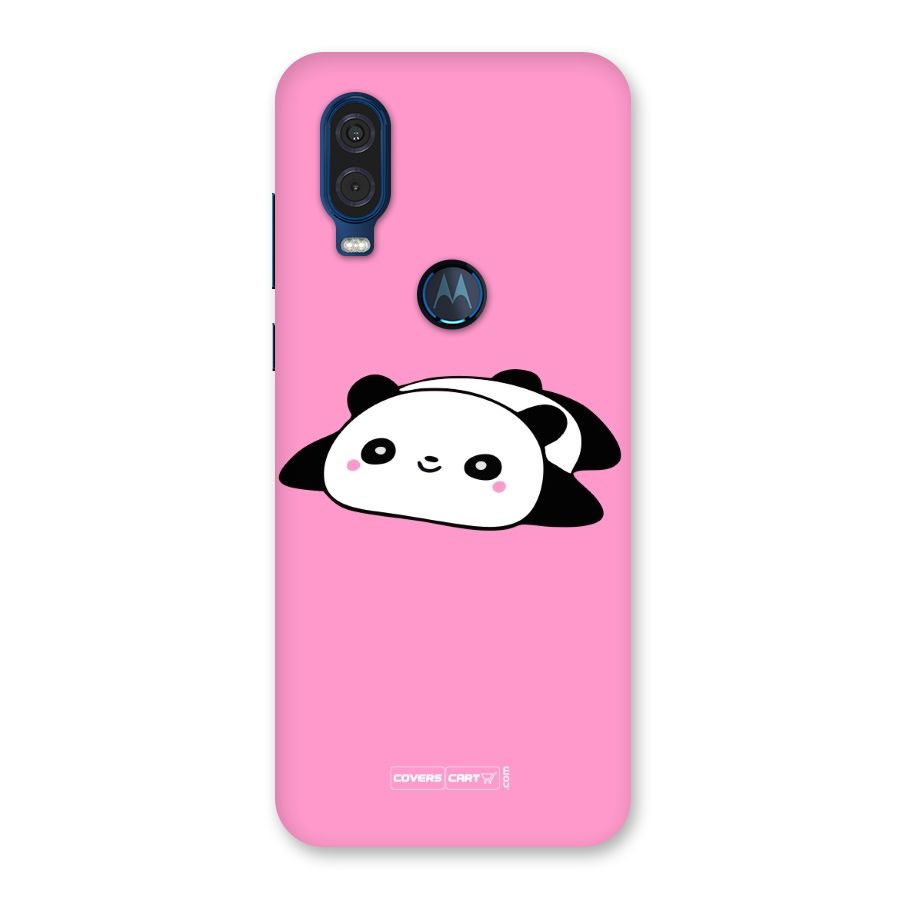 Cute Lazy Panda Back Case for Motorola One Vision
