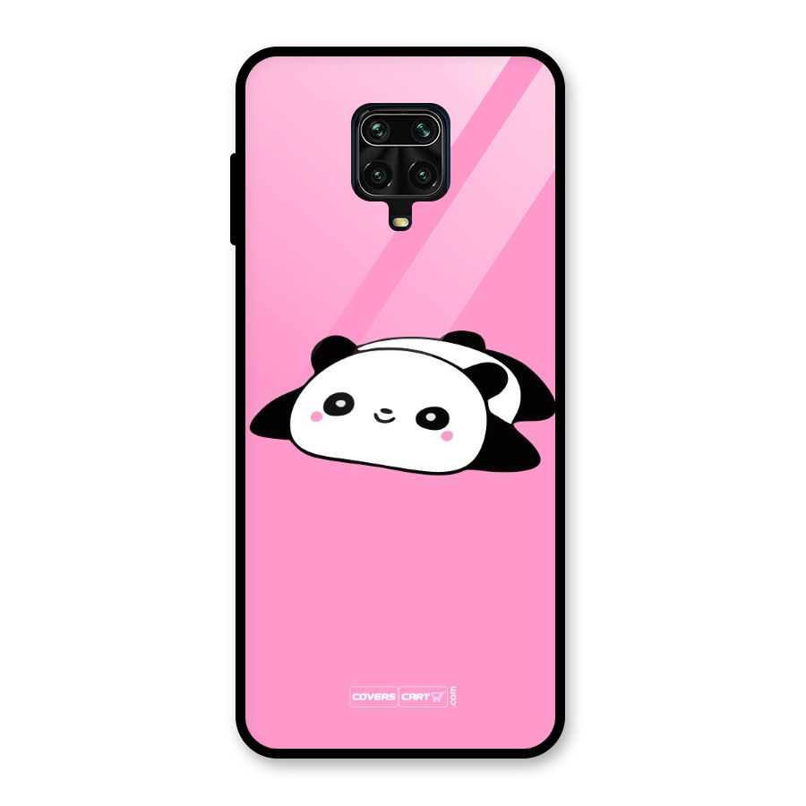 Cute Lazy Panda Glass Back Case for Poco M2 Pro