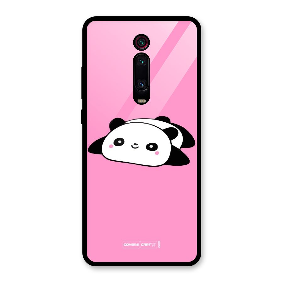 Cute Lazy Panda Glass Back Case for Redmi K20 Pro