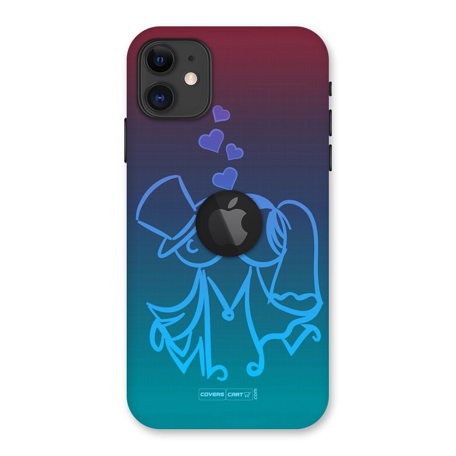 Cute Love Back Case for iPhone 11 Logo Cut