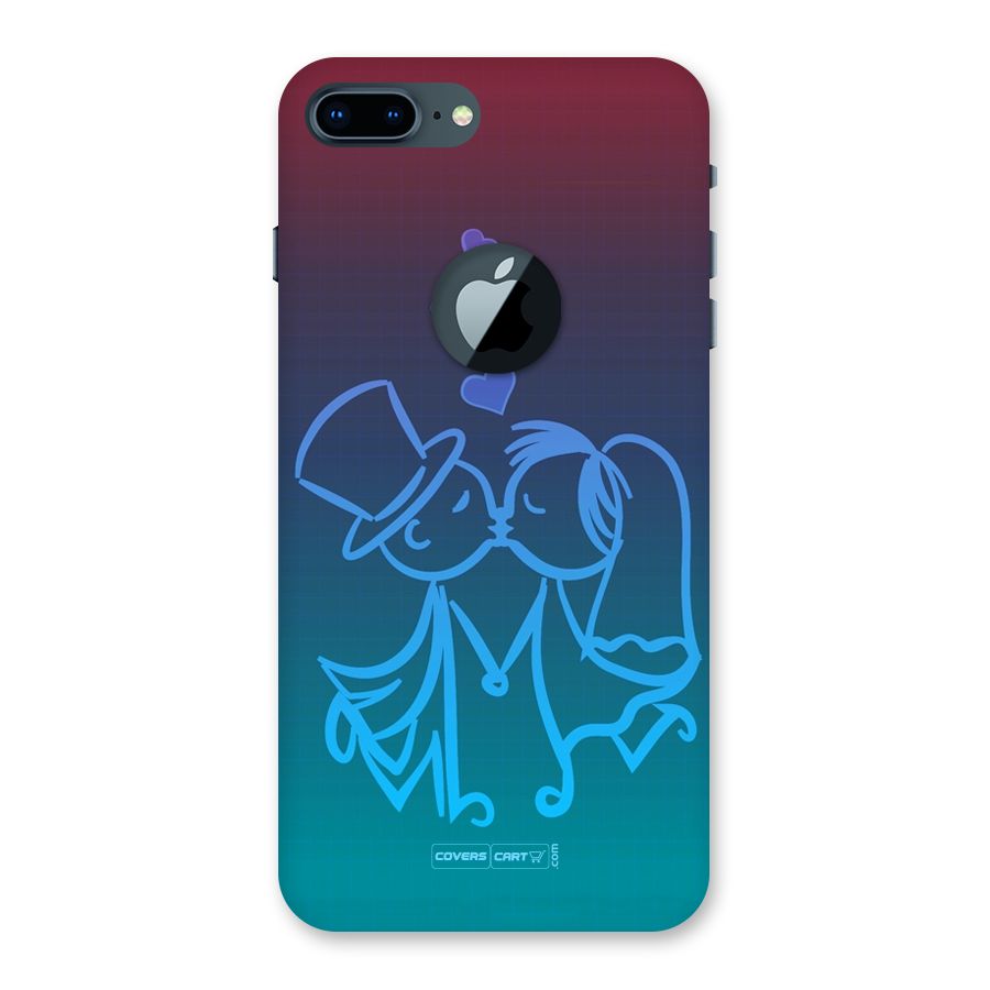 Cute Love Back Case for iPhone 7 Plus Logo Cut