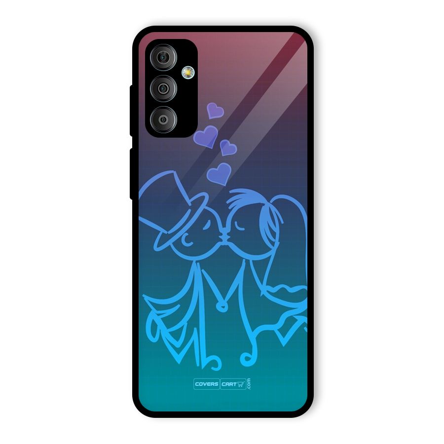 Cute Love Glass Back Case for Galaxy F23