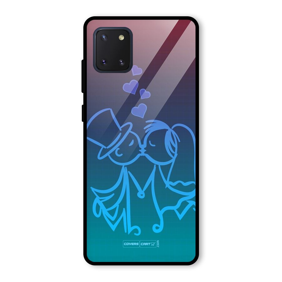 Cute Love Glass Back Case for Galaxy Note 10 Lite