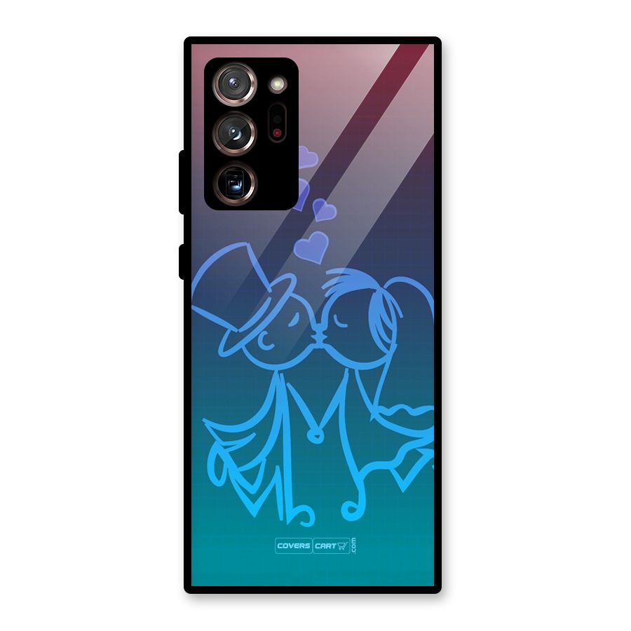 Cute Love Glass Back Case for Galaxy Note 20 Ultra