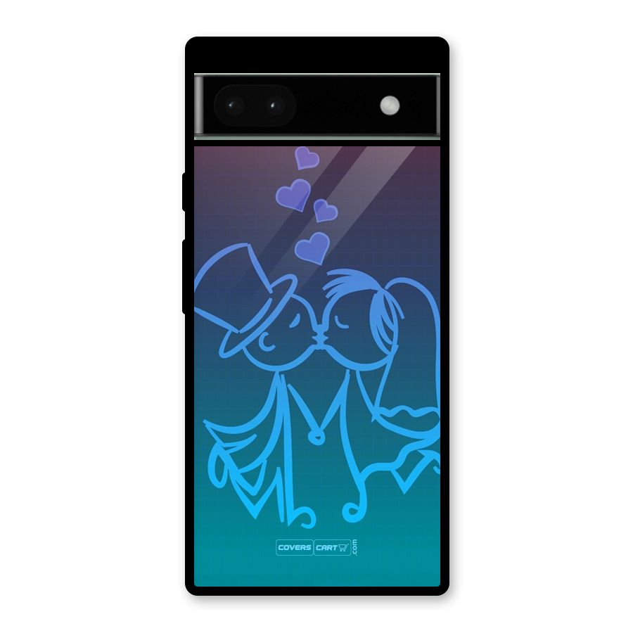Cute Love Glass Back Case for Google Pixel 6a