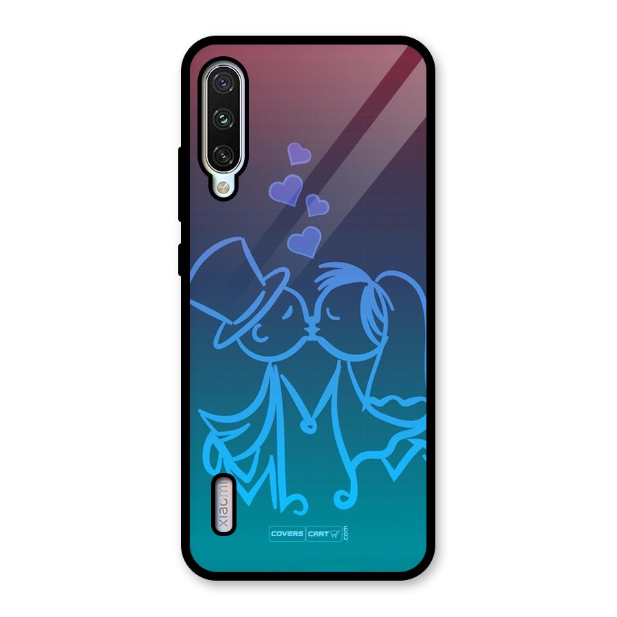 Cute Love Glass Back Case for Mi A3