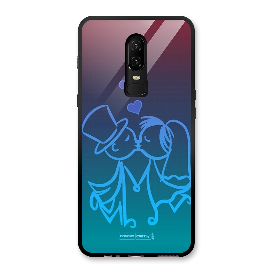 Cute Love Glass Back Case for OnePlus 6