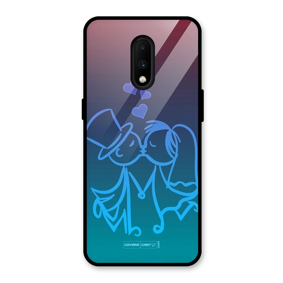 Cute Love Glass Back Case for OnePlus 7