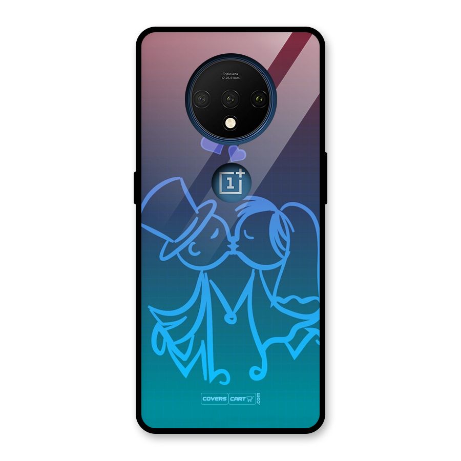 Cute Love Glass Back Case for OnePlus 7T