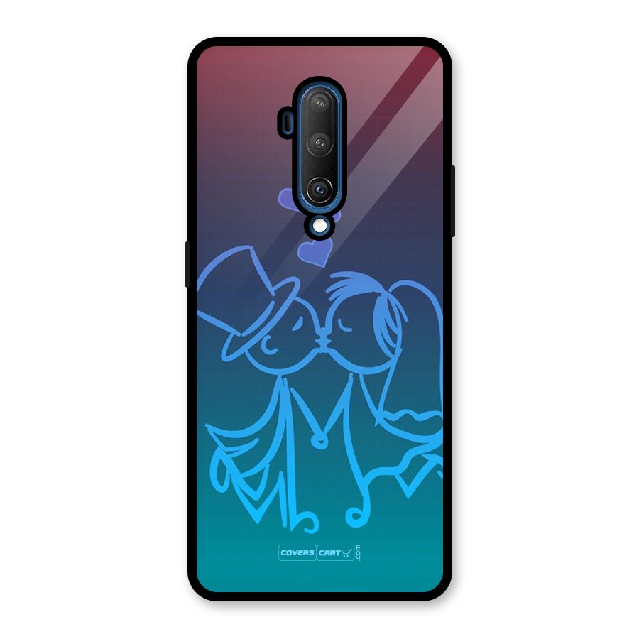 Cute Love Glass Back Case for OnePlus 7T Pro
