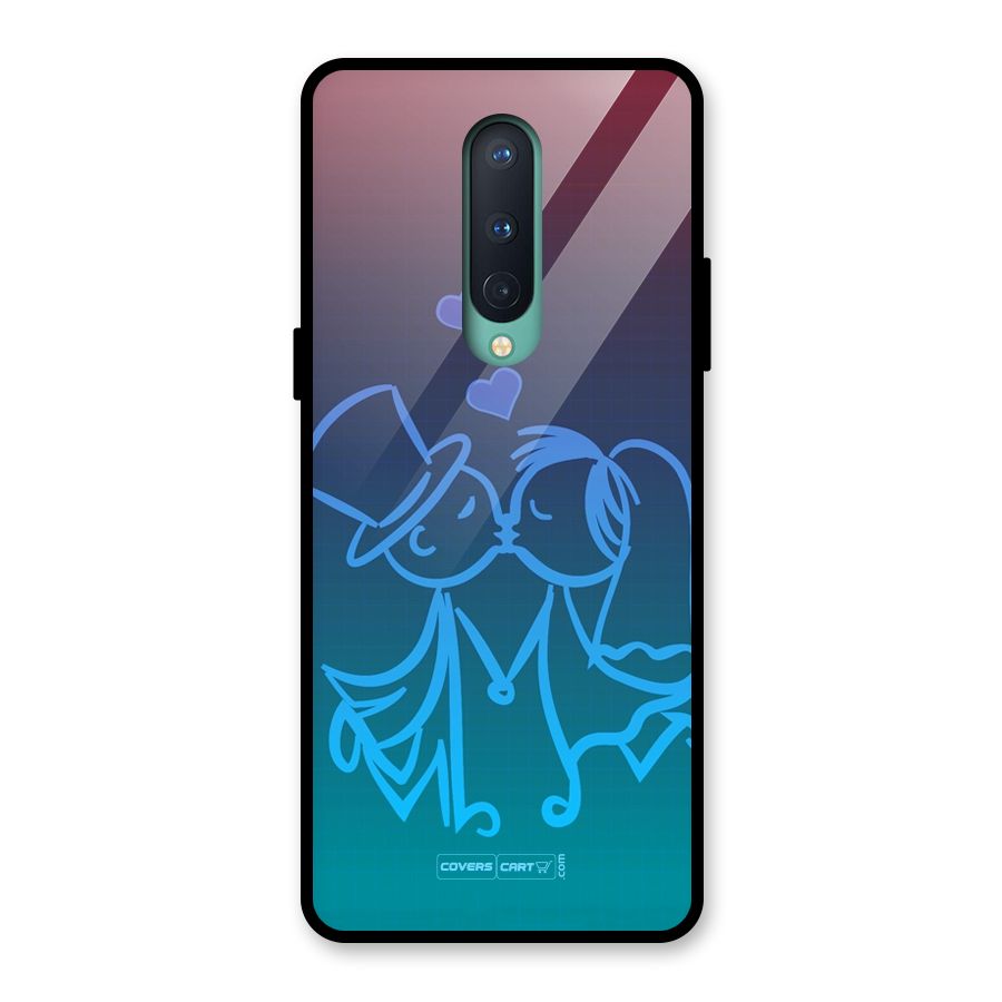 Cute Love Glass Back Case for OnePlus 8