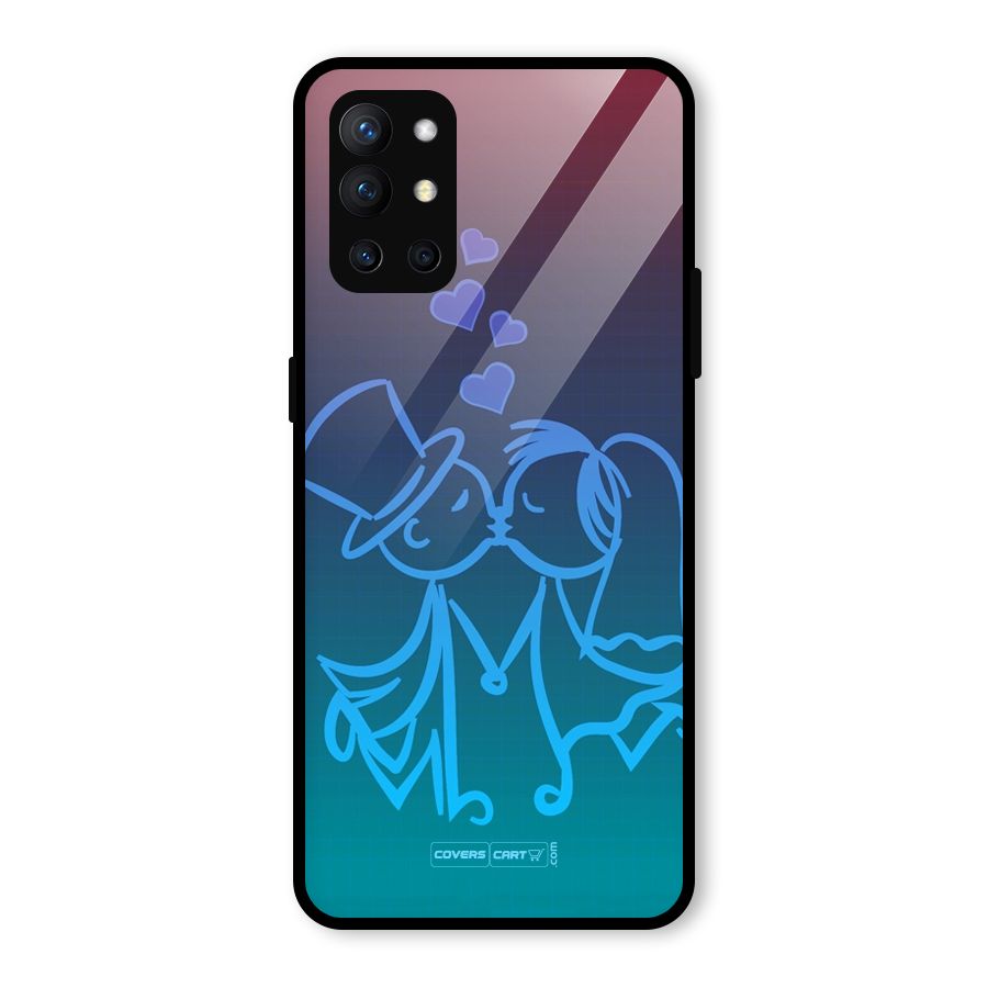 Cute Love Glass Back Case for OnePlus 9R