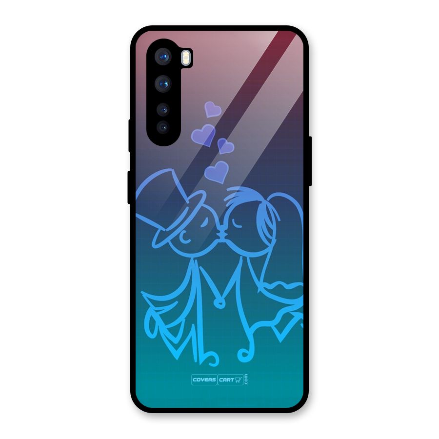 Cute Love Glass Back Case for OnePlus Nord