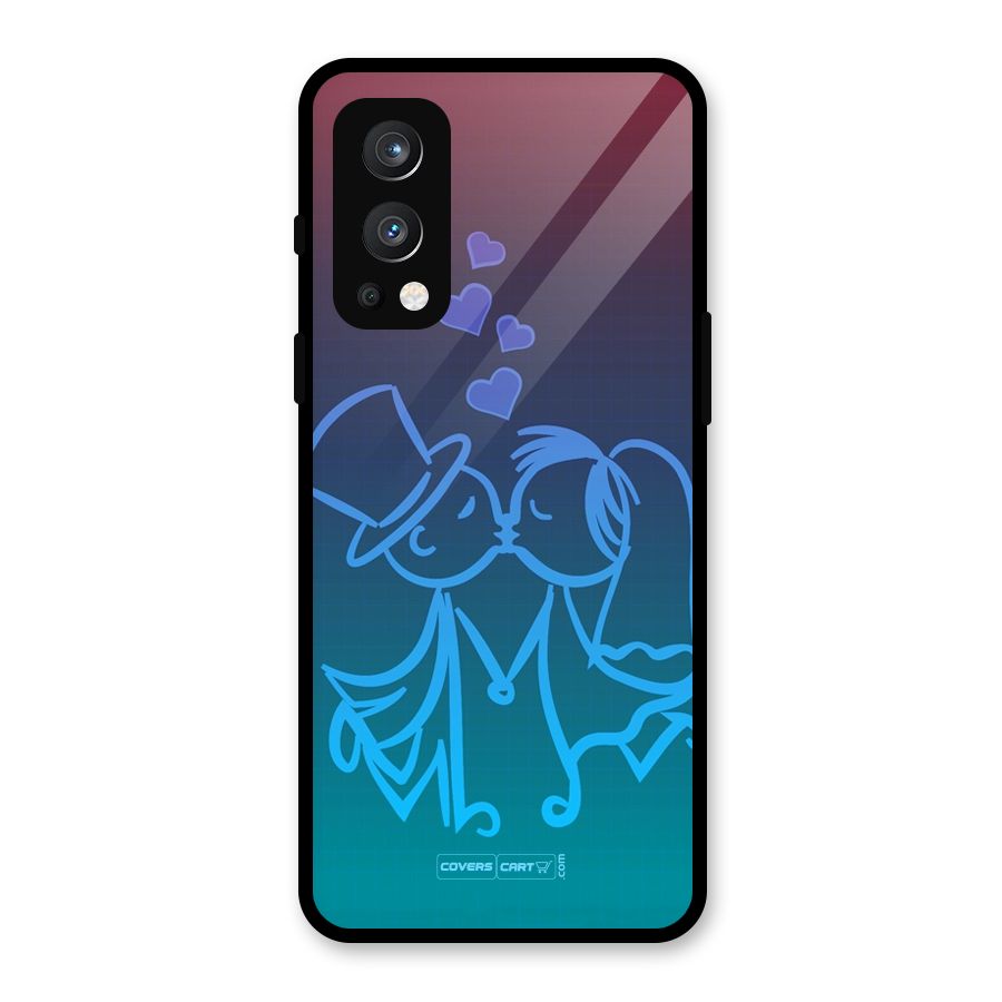 Cute Love Glass Back Case for OnePlus Nord 2 5G