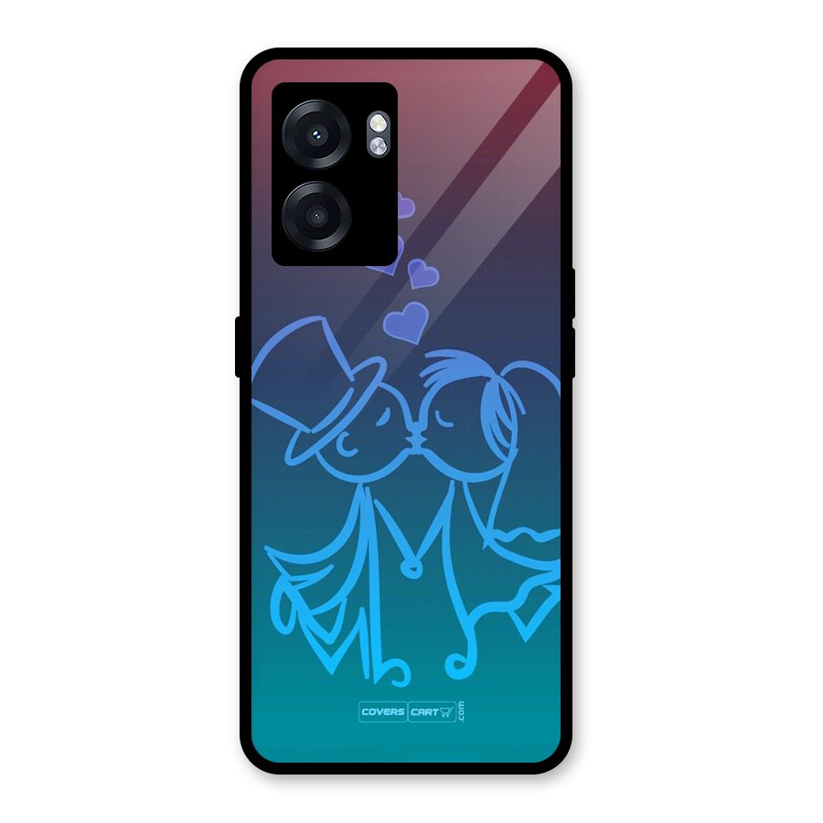 Cute Love Glass Back Case for Oppo K10 (5G)