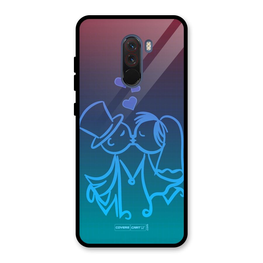 Cute Love Glass Back Case for Poco F1