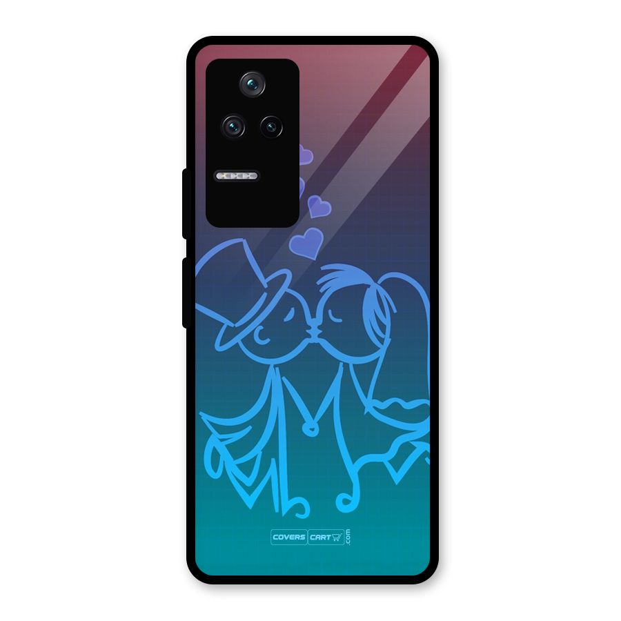 Cute Love Glass Back Case for Poco F4 5G