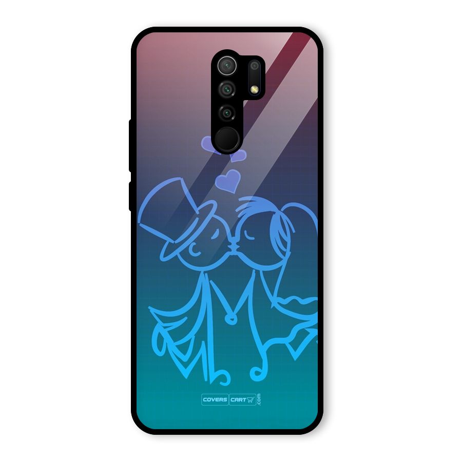 Cute Love Glass Back Case for Poco M2