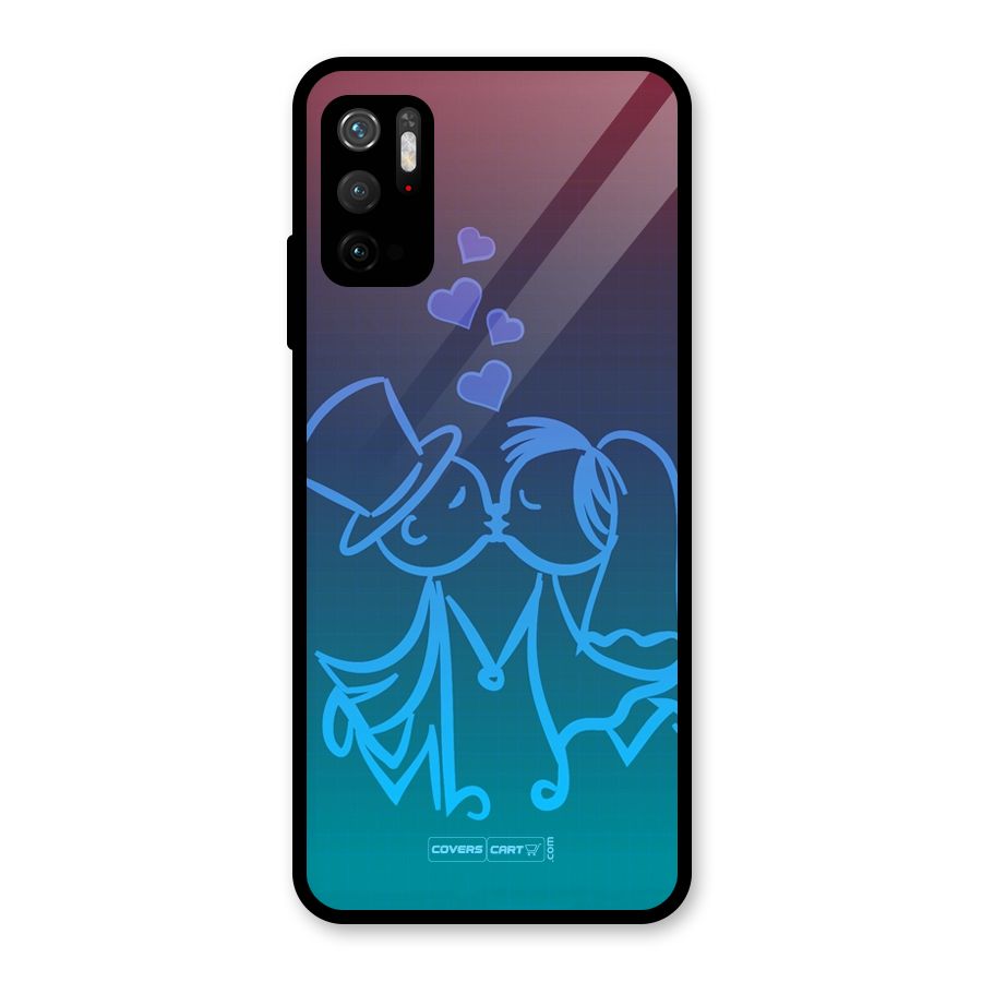 Cute Love Glass Back Case for Poco M3 Pro 5G