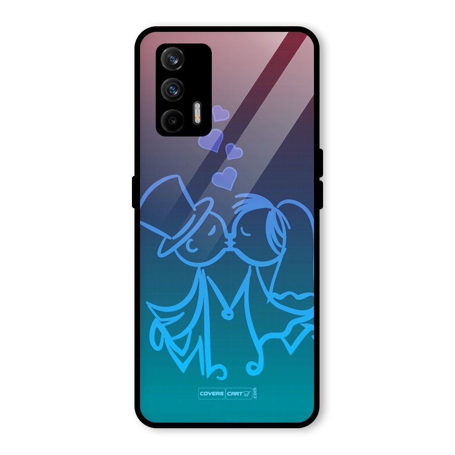 Cute Love Glass Back Case for Realme GT 5G