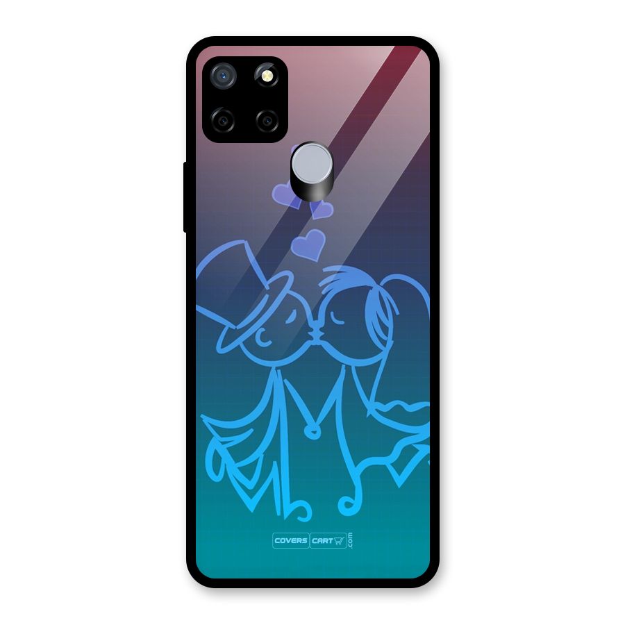 Cute Love Glass Back Case for Realme Narzo 20