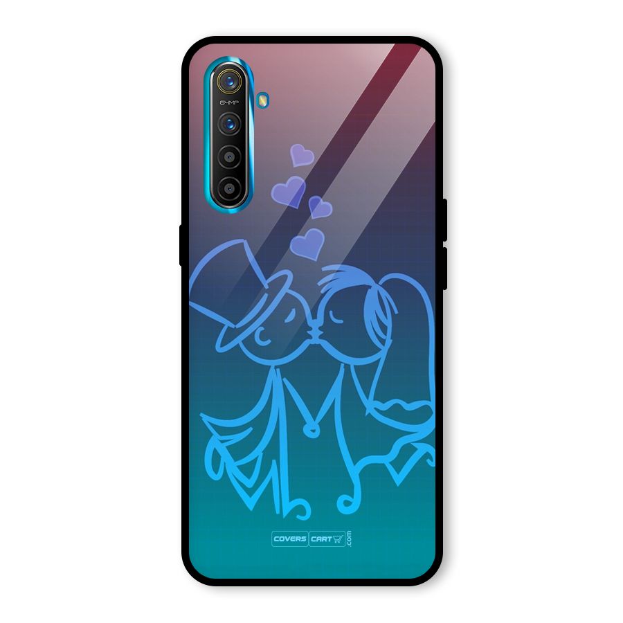 Cute Love Glass Back Case for Realme X2