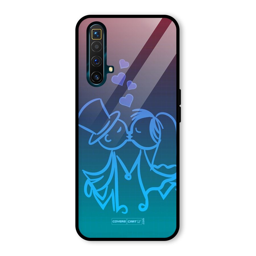 Cute Love Glass Back Case for Realme X3