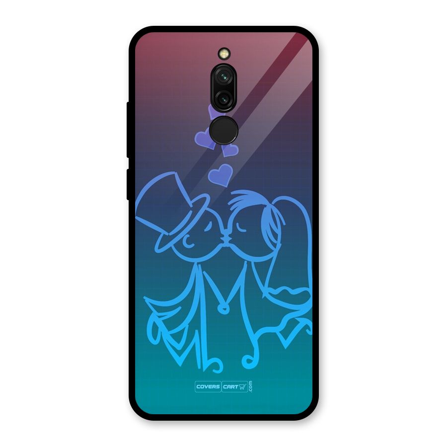 Cute Love Glass Back Case for Redmi 8