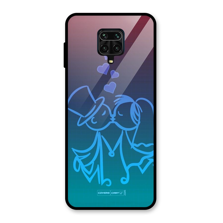 Cute Love Glass Back Case for Redmi Note 10 Lite