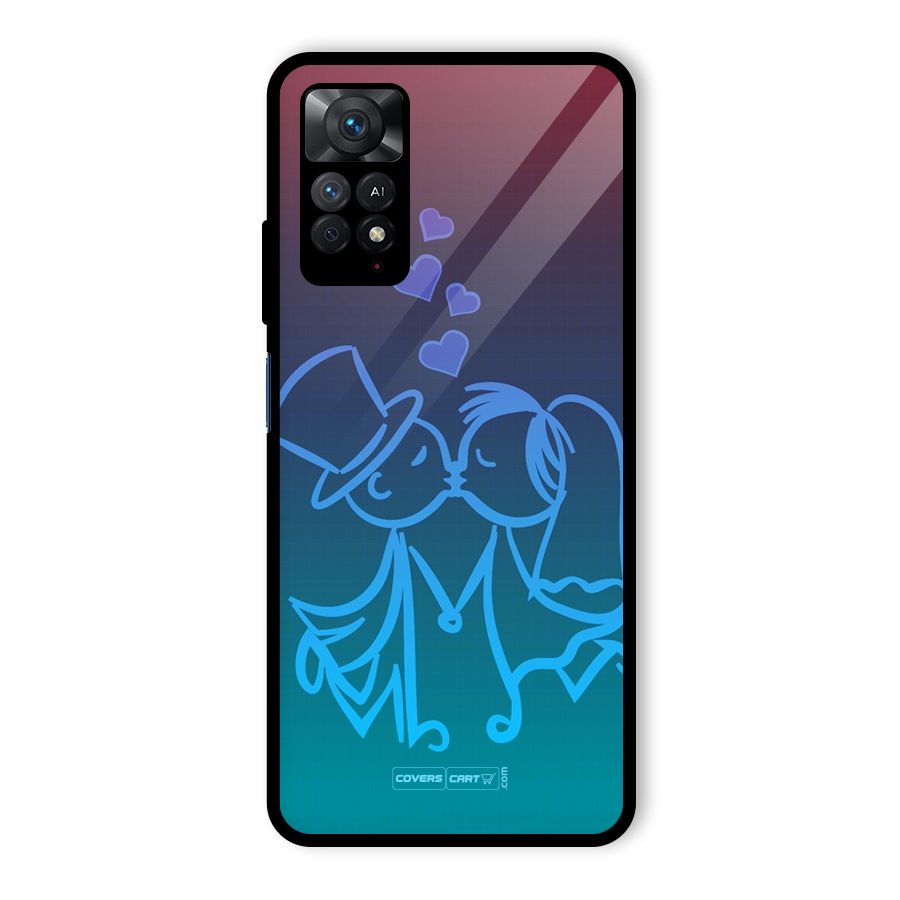 Cute Love Glass Back Case for Redmi Note 11 Pro Plus 5G