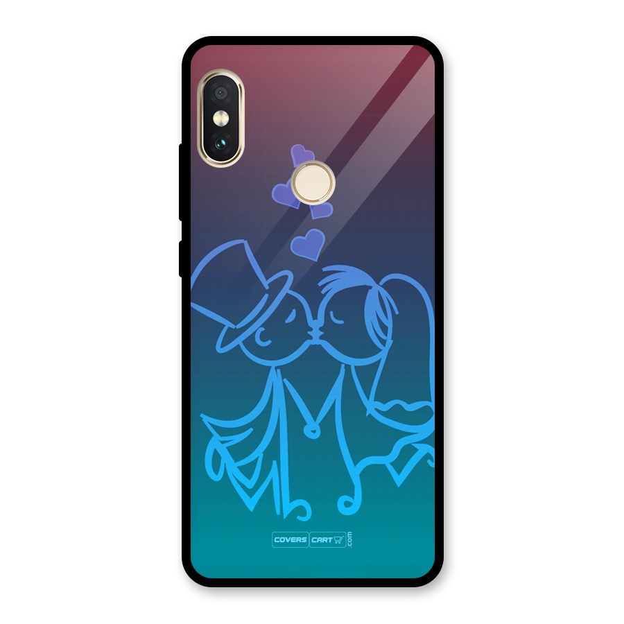 Cute Love Glass Back Case for Redmi Note 5 Pro