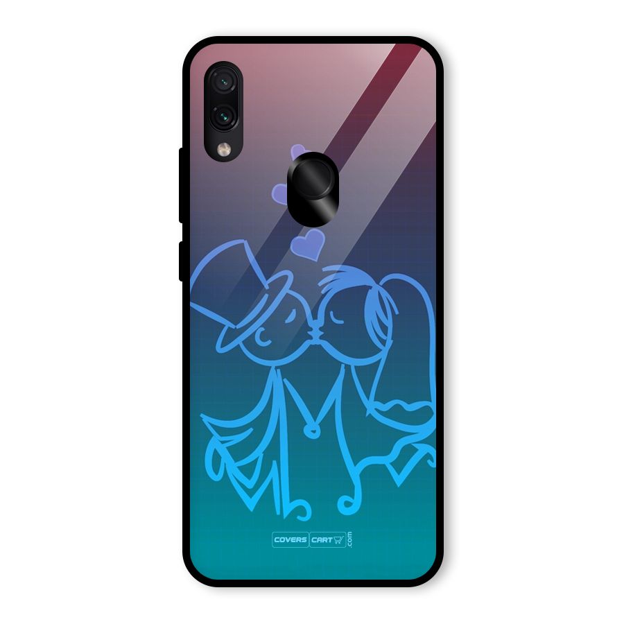 Cute Love Glass Back Case for Redmi Note 7 Pro