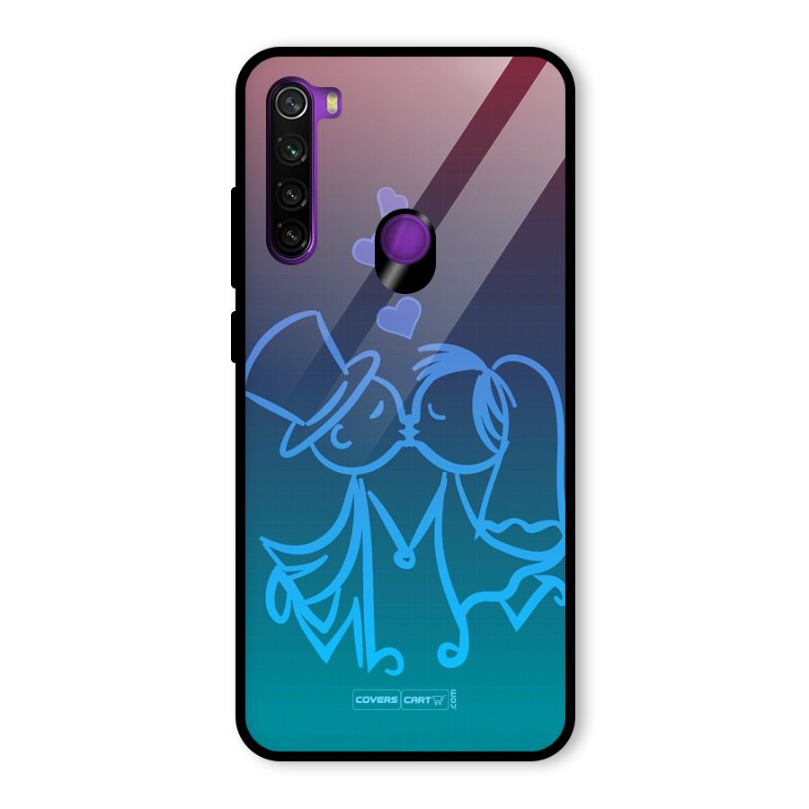 Cute Love Glass Back Case for Redmi Note 8