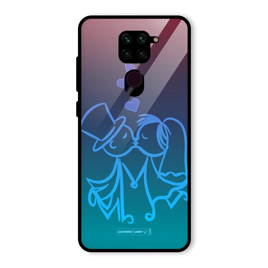 Cute Love Glass Back Case for Redmi Note 9